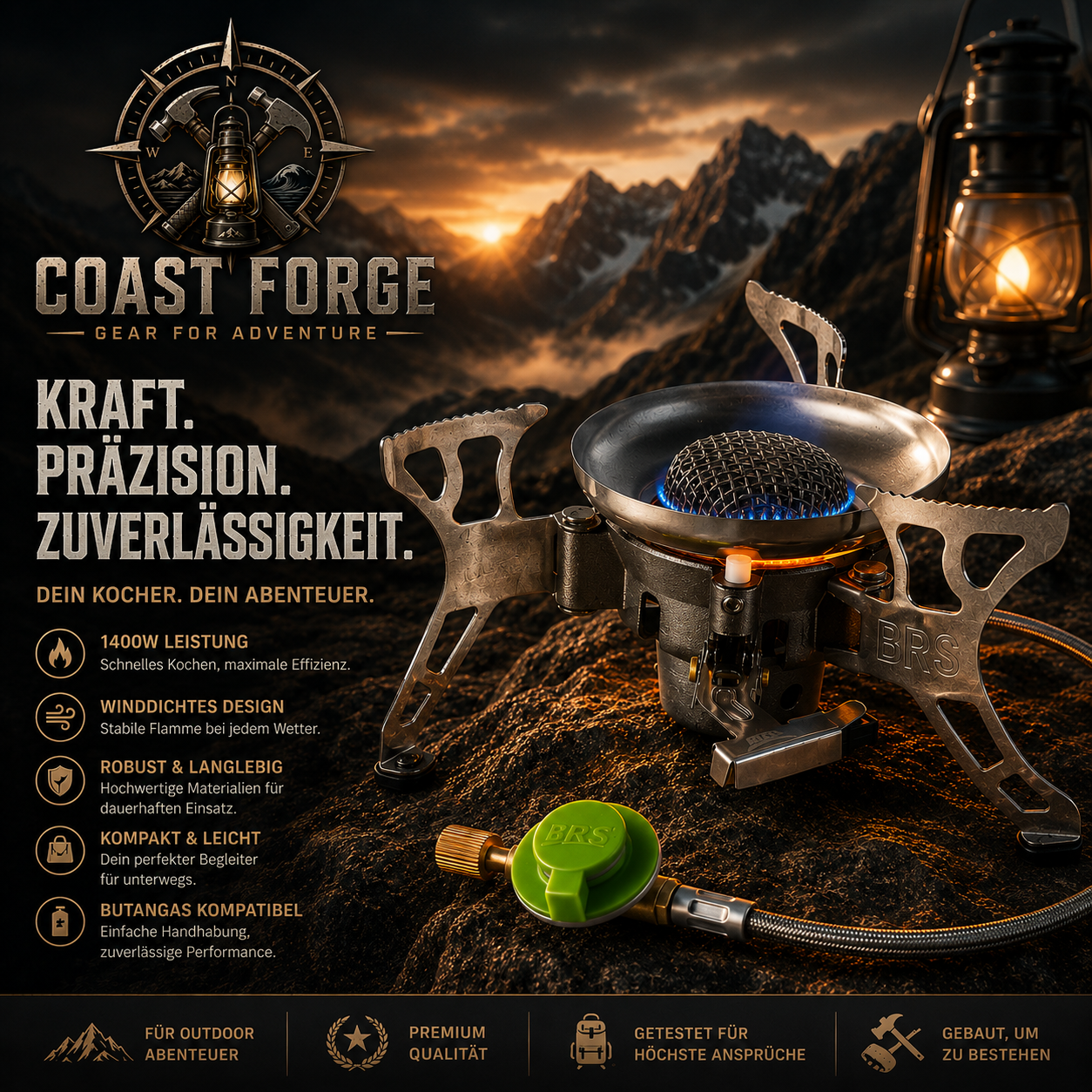 Ultraleichter Gaskocher für Camping & Trekking