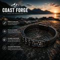 Geflochtenes Lederarmband mit Edelstahlverschluss