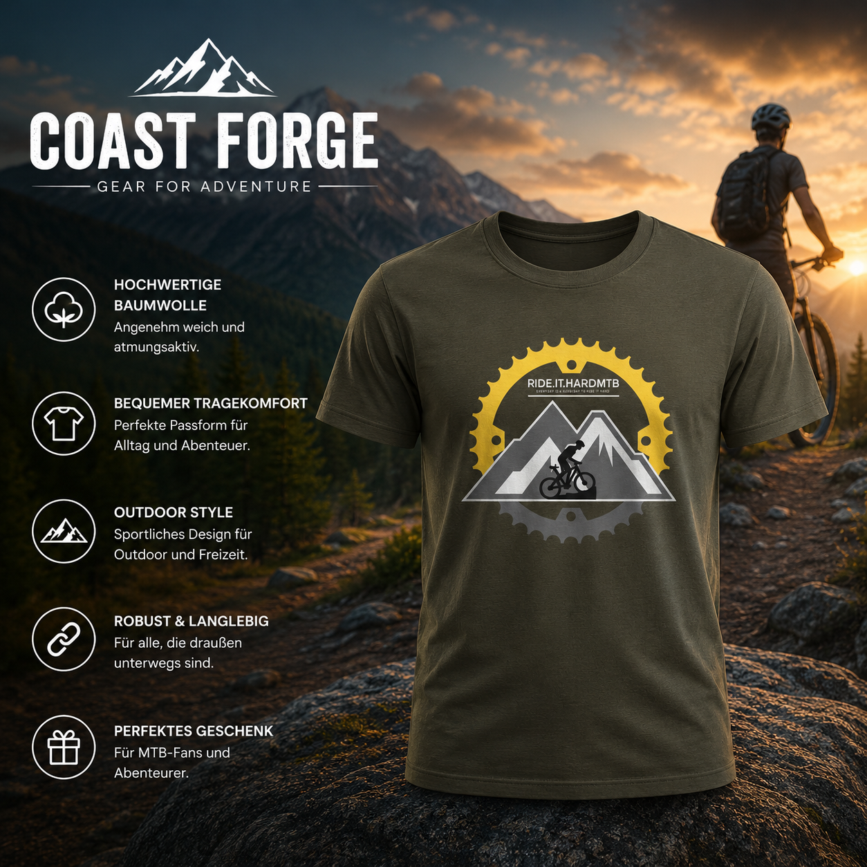 Mountainbike T-Shirt für Outdoor & Freizeit