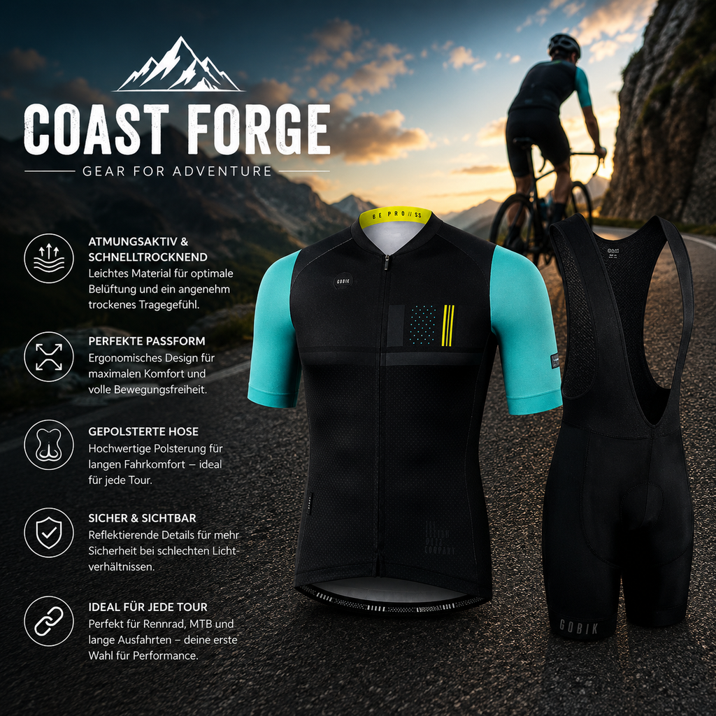 Fahrradtrikot & Bib-Shorts Set für MTB & Rennrad