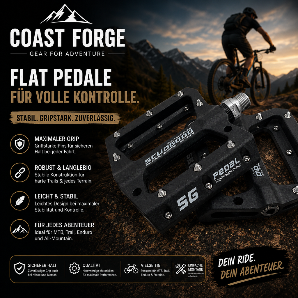 Flat Pedale für MTB, Trail & Downhill