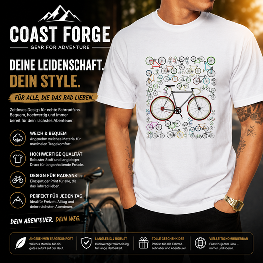 Vintage Fahrrad T-Shirt für Freizeit & Outdoor