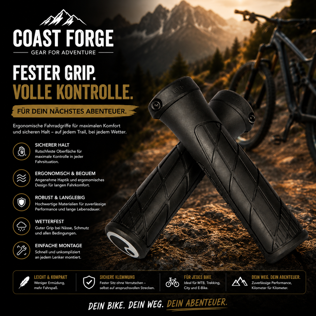 Ergonomische Fahrradgriffe für Komfort & Kontrolle