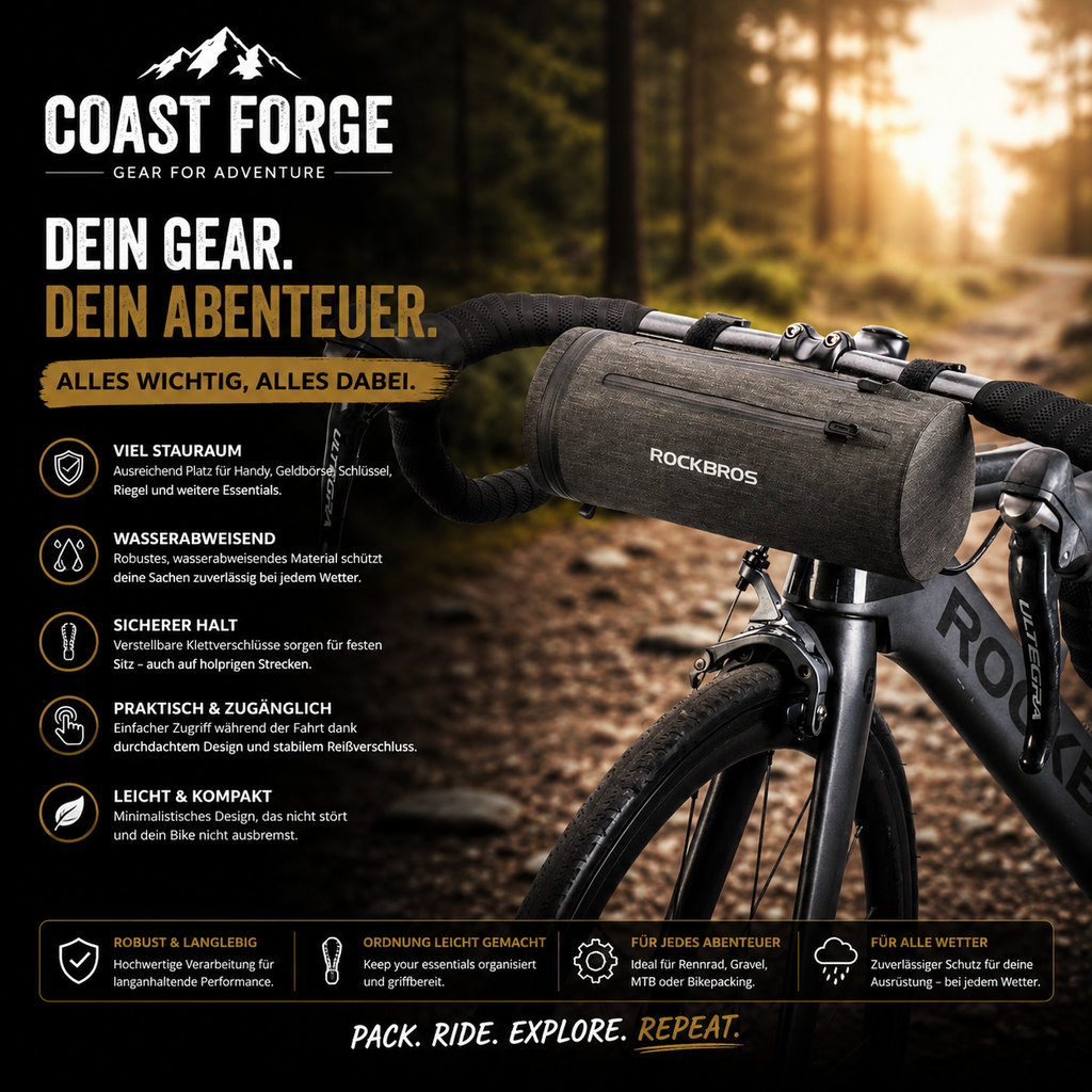ROCKBROS Lenkertasche für Bikepacking & Touren