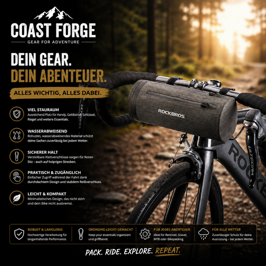 ROCKBROS Lenkertasche für Bikepacking & Touren