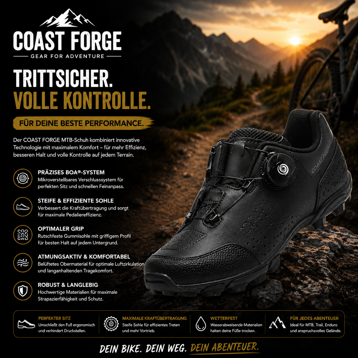 MTB Fahrradschuhe für maximale Kontrolle