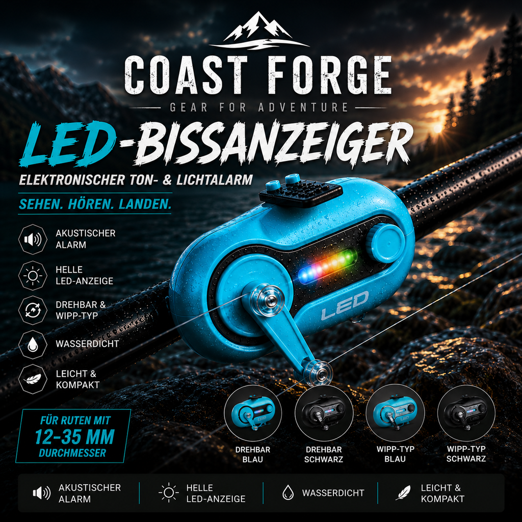 LED-Bissanzeiger mit Licht- und Tonalarm für Tag & Nacht